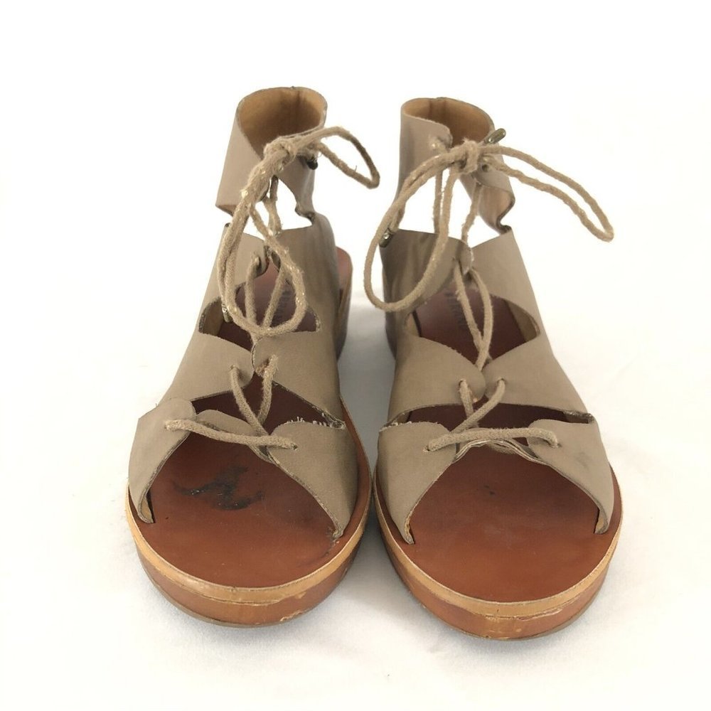 Lucky Brand Womens Shoes Hessina Gladiator Sandal Brown Lace Up Size 9 - Picture 2 of 7